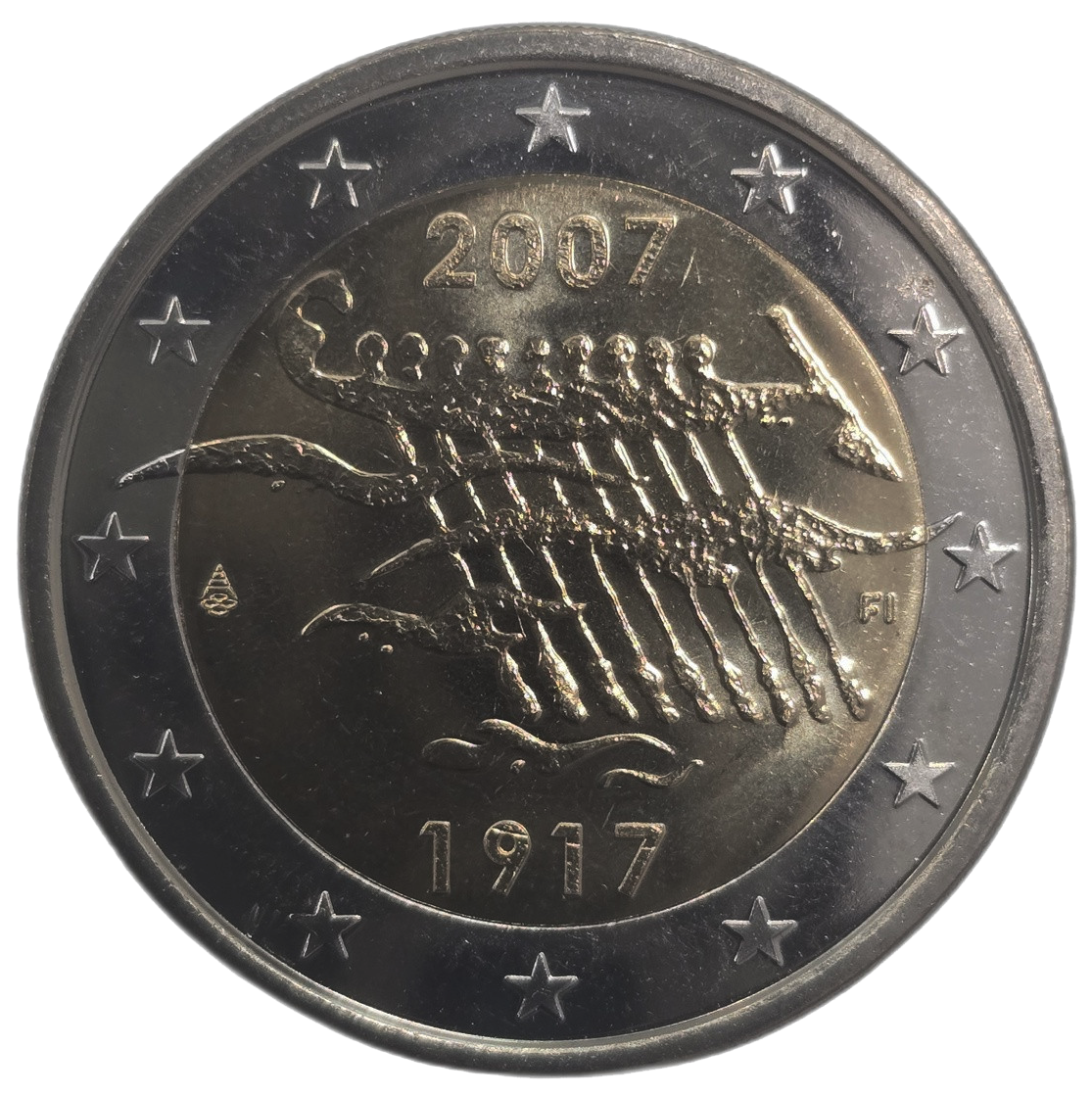 2 euros conmemorativa 90º Aniversario de la Independencia de Finlandia